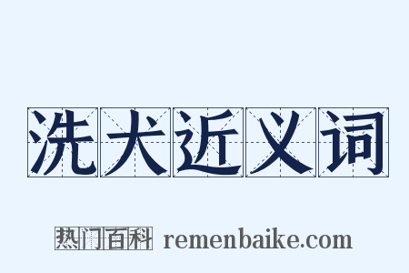 洗犬近义词是什么意思的图片